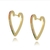 Brinco Argola Coração Mini Zircônias Coloridas Banhado a Ouro 18k