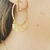 Brinco de Argola Pingentes Banhado a Ouro 18k