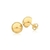 Brinco Meia Esfera Lisa Banhado a Ouro 18k