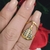 Anel Nossa Senhora Aparecida Zircônias Azuis Banhado a Ouro 18k - comprar online
