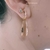 Brinco Gota de Zircônia no Cristal e no Verde Banhado a Ouro 18k - Diva Flor Semijoias