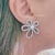Brinco Flor de Pérolas Banhado no Ródio Branco - comprar online