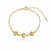 Pulseira Infantil Trançada com Três Conchas Banhada a Ouro 18k