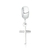 Berloque Crucifixo Banhdo no Ródio Branco - comprar online