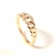 Anel com Design de Elos Groumet e Zircônias Banhado a Ouro 18k e Prata - comprar online