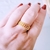 Anel Detalhes Vazados Banhado a Ouro 18k - comprar online
