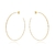 Brinco de Argola Grande Desenhada Banhada a Ouro 18k
