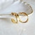 Brinco de Argola Detalhes Ondulados Banhado a Ouro 18k e Prata