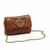 Bolsa Pequena Caramelo Couro Matelasse Alça Correntaria - comprar online