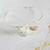Bracelete Regulável Flor Banhado a Prata - comprar online