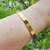 Bracelete Liso Largo Banhado a Ouro 18k na internet