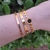 Bracelete Preto Central e Algarismos Romanos Banhado a Ouro 18k - comprar online