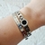 Bracelete Círculo Preto Cravejado de Zircônias Cristais Banhado a Ouro 18k e Prata - comprar online