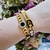 Bracelete Círculo Preto Cravejado de Zircônias Cristais Banhado a Ouro 18k e Prata na internet