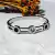 Bracelete Três Pontos Pretos e Zircônia Banhado a Prata