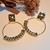 Brinco Maxi Circulo Detalhado Banhado a Ouro 18k - comprar online