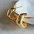 Brinco Orgânico Liso Banhado a Ouro 18k e Prata