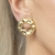 Brinco Círculo Orgânico Banhado a Ouro 18k