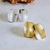 Brinco Espelhado Liso Retangular Banhado a Ouro 18k