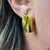 Brinco Espelhado Liso Retangular Banhado a Ouro 18k - comprar online