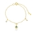 Pulseira Olho Grego e Dois Pontos de Luz Banhado a Ouro 18k