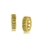 Brinco Argola Zircônias Verdes e Cristais Banhada a Ouro 18k