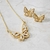 Conjunto Colar e Brincos Borboleta Zircônias Cristais Banhado a Ouro 18k - comprar online