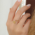 Anel Personalizado Letra Inicial e Ponto de Luz Banhado a Ouro 18k e Prata
