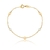 Pulseira Infantil Mini Pérolas e Esferas Banhada a Ouro 18k