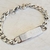 Pulseira Elos Placa Oração Pai Nosso em Aço Inoxidável