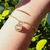 Pulseira Corações e Pingente Romano de Zircônias Banhado a Ouro 18k e Prata - Diva Flor Semijoias