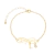 Pulseira Personalizada Duplo Infinito com Pingente de Letra e Ponto de Luz Banhada a Ouro 18k ou Prata - comprar online