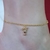 Tornozeleira Pingente Copo de Suco Mini Zircônias Banhada a Ouro 18k - comprar online