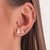 Trio de Triângulo de Zircônias Banhado a Ouro 18k - comprar online