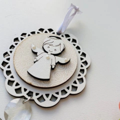 Enfeite quarto ou berço Infantil em MDF - Branco