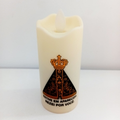 Vela Elétrica Estampada de Nossa Senhora Aparecida à Pilha AA 