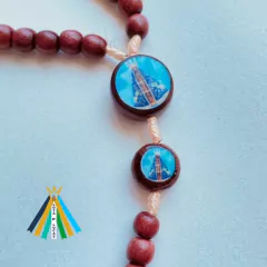 Terço de Madeira com Aparecida Especial
