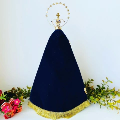 Imagem Fac Símile de Aparecida de Resina com Resplendor - 20 cm