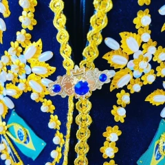Imagem Fac Símile de Aparecida de Resina com Resplendor - 20 cm