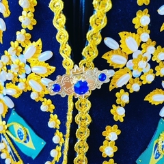 Imagem Fac Símile de Aparecida de Resina com Resplendor - 30 cm