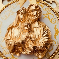 Escapulário de Porta Família e São Bento Dourado - LUXUOSO!