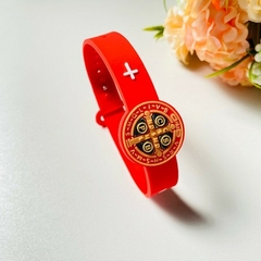 Pulseira de Silicone - São Bento Vermelha
