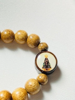 Pulseira em Madeira Imbuia Aparecida Colorida