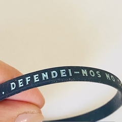 Imagem do Pulseira de Silicone Fina São Miguel Preta - LANÇAMENTO!