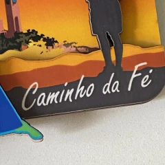 Imã de Geladeira em MDF - CAMINHO DA FÉ - POR DO SOL - comprar online