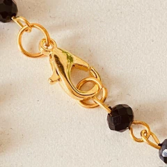 Mini Terço de Cristal Preto no Vidrinho - tienda online