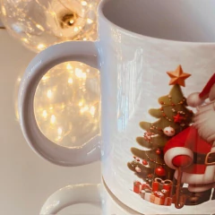 Caneca de Porcelana FELIZ NATAL - Loja D`Lucas