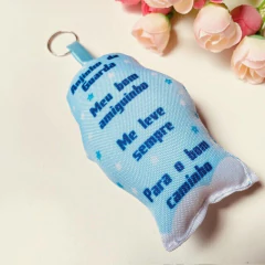 Chaveiro Almofada Naninha Anjo da Guarda Azul - FOFO!