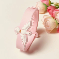 Pulseira de Silicone Divino Espírito Santo - Rosa