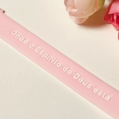 Pulseira de Silicone Divino Espírito Santo - Rosa - comprar online